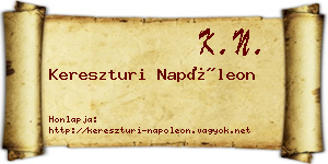 Kereszturi Napóleon névjegykártya